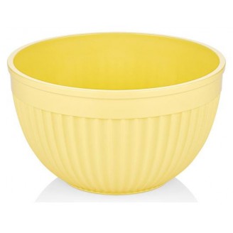 Салатник круглый Bager пластиковый 2000мл, желтый