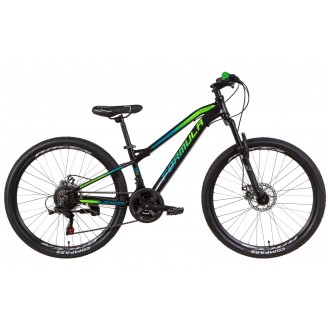 Велосипед AL FORMULA BLACKWOOD AM DD 26" 13" 2021 Черно-зеленый с синим