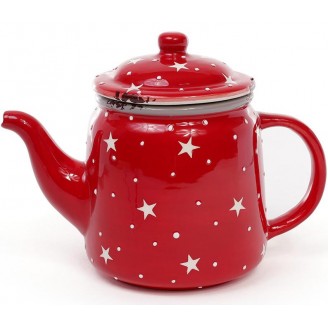 Заварочный чайник Bona Звезды на красном 850мл