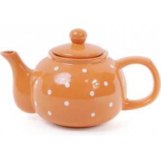Заварочный чайник Bona Tea Горошек 1л оранжевый