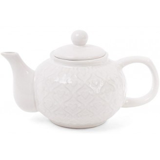 Заварочный чайник Bona Нежный орнамент 1л белый