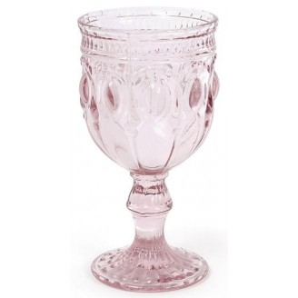 Набор бокалов для вина Bona Gothic Colored Siena Toscana 280мл 6шт розовое стекло
