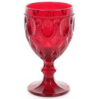 Набор бокалов для вина Bona Gothic Colored Siena Toscana 300мл 6шт рубиновое стекло