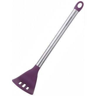 Картофелемялка Bergner Flex Kitchen 31см силиконовая со стальной ручкой, фиолетовая