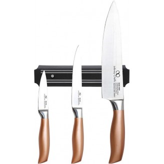Набор ножей Bergner Infinity Chefs 3 предмета на магнитной планке