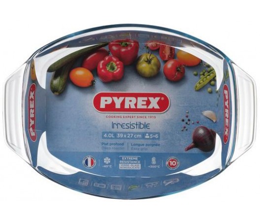 Форма для выпечки Pyrex Irresistible 35х24х6см овальная, жаропрочное стекло