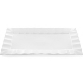 Набор 4 прямоугольные тарелки Bona White City 30х17см для суши, белый фарфор