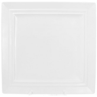 Набор 4 квадратные тарелки Bona White City 30х30см, подставные, белый фарфор