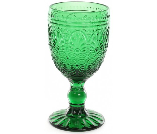 Набор бокалов для вина Bona Gothic Colored Siena Toscana 300мл 6шт изумрудное стекло