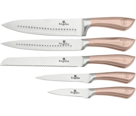 Набор ножей Berlinger Haus Rose Gold 5 предметов подставке