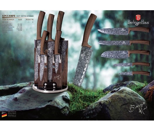 Набор ножей Berlinger Haus Forest Line 5 предметов подставке