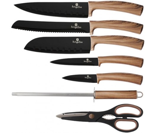 Набор ножей Berlinger Haus Ebony Maple 7 предметов на подставке