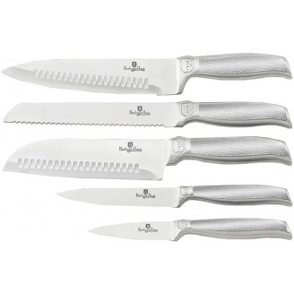 Набор ножей Berlinger Haus Kikoza Sapphire 5 предметов на подставке