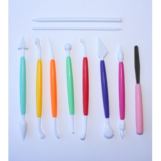 Набор инструментов Hauser Mastic Tools Pastry для мастики и марципана 10 предметов