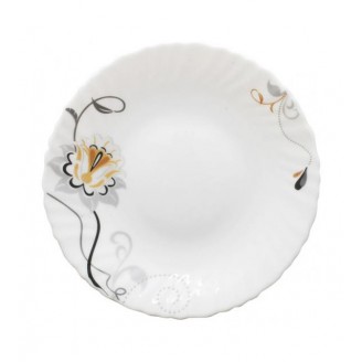 Десертная тарелка S&T Серебряный цветок Ø19см, стеклокерамика