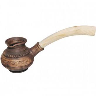 Турка керамическая Покутская Керамика Шляхтянская 380мл с деревянной ручкой