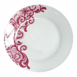 Набор 6 обеденных тарелок S&T Кружево Ø22.5см, керамика