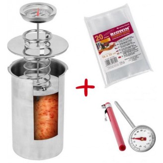 Ветчинница BIOWIN (шинковар) на 1.5кг + термометр + пакеты для мяса