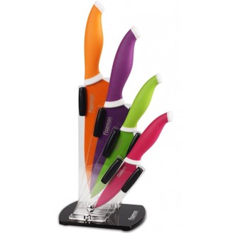 Набор ножей Fissman Rainbow Sambuka 4 предмета на подставке