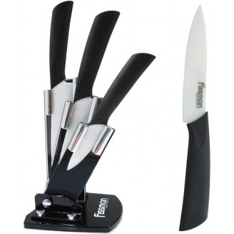 Набор ножей Fissman Adria Ceramic Rits 3 предмета на подставке