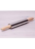 Скалка Kamille Accessories 38см из нержавеющей стали с деревянными ручками