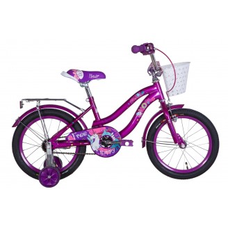 Велосипед FORMULA FLOWER 16" 10" 2021 Перламутровый фиолетовый