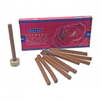 Fresh Rose dhoop sticks Свежая Роза 20 gms Satya безосновное благовоние