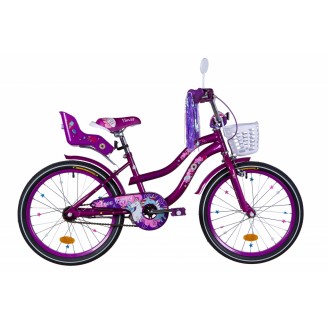 Велосипед FORMULA FLOWER PREMIUM 20" 13" 2021 Перламутровий фиолетовый