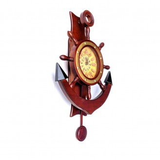 Часы-якорь с маятником (41,5х31х6,5 см)