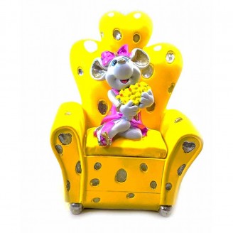 Мышка на кресле шкатулка (15х9х9 см)B