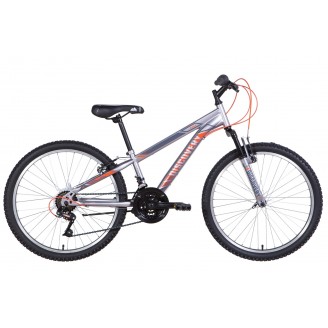 Велосипед DISCOVERY RIDER 24" 11.5" 2021 Серебристо-оранжевый (м)
