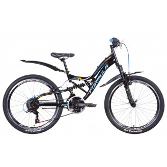 Велосипед FORMULA ATLAS 24" 14" 2021 Черно-оранжевый с синим