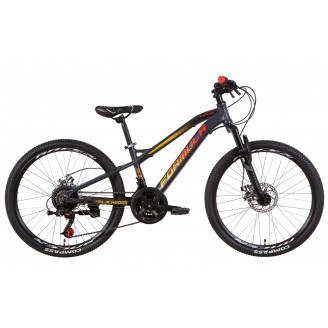 Велосипед FORMULA BLACKWOOD 2.0 24" 12.5" 2021 Серо-оранжевый с черным