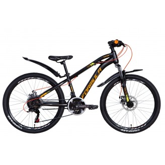 Велосипед FORMULA DAKAR 24" 13" 2021 Черно-оранжевый с желтым (м)