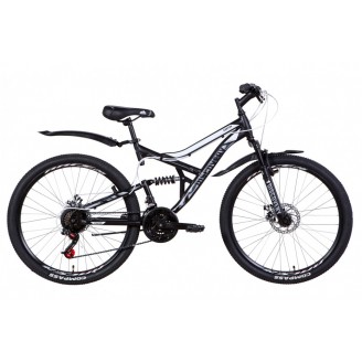 Велосипед DISCOVERY CANYON DD 26" 17.5" 2021 Черно-белый с серым (м)