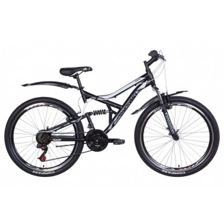 Велосипед DISCOVERY CANYON 26" 17.5" 2021 Черно-белый с серым (м)