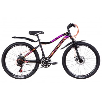 Велосипед DISCOVERY KELLY DD 26" 16" 2021 Черно-оранжево-фиолетовый (м)