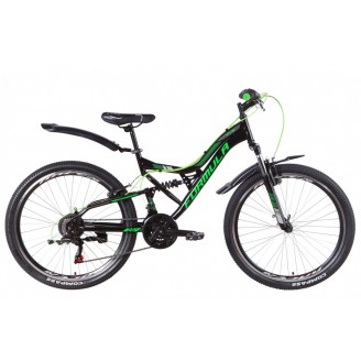 Велосипед FORMULA ATLAS 26" 17" 2021 Черно-зеленый с серым