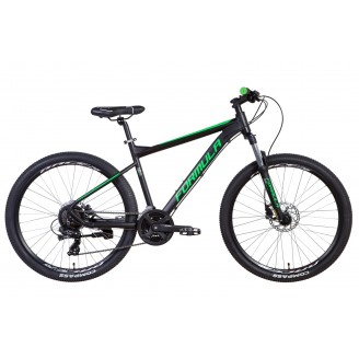 Велосипед FORMULA F-1 HDD 26" 13" 2021 Черно-зеленый (м)
