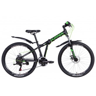 Велосипед FORMULA HUMMER 26" 15" 2021 Черно-зеленый (м)