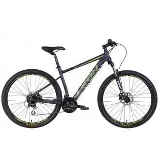 Велосипед AL LEON XC-80 SE AM HYDRAULIC LOCK OUT HDD 27.5" 18" 2022 Антрацитово-желтый с черным (м)