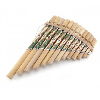 Флейта Пана расписная бамбук 27,5х18х5 см