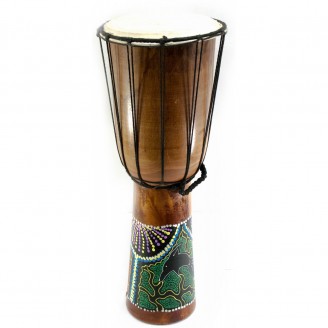 Барабан джембе расписной дерево с кожей 50х19х19 см