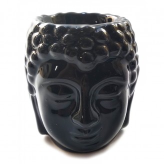 Аромалампа керамическая черная Будда 7х7х8,5 см