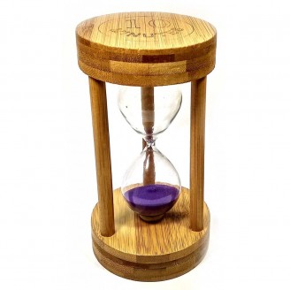 Часы песочные 10 мин фиолетовый песок(17х9х9 см)