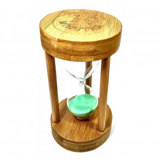 Часы песочные 10 мин зеленый песок(17х9х9 см)