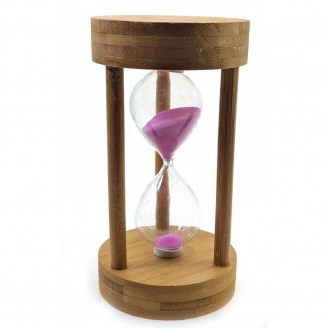 Часы песочные 10 мин розовый песок(17х9х9 см)