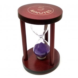 Часы песочные фиолетовый песок 12х8х8 см, 5 минут