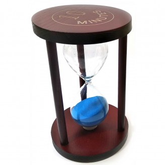 Часы песочные 10 мин синий песок(14,5х9х9 см)