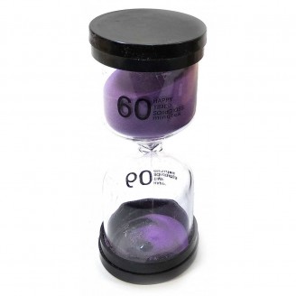 Часы песочные 60 мин фиолетовый песок (13х5,5х5,5 см)
